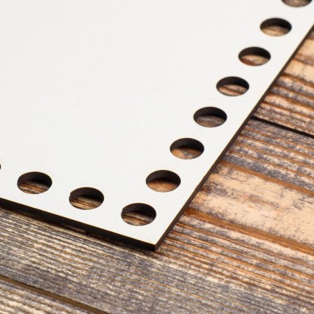 The blank for knitting "Square", the bottom of the LHDF white, 25 cm, d = 10mm-1