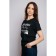 Women's T -shirt Let’s Go, size 44, black color
