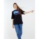 Kiss Me T -shirt Oversize Princess, black color