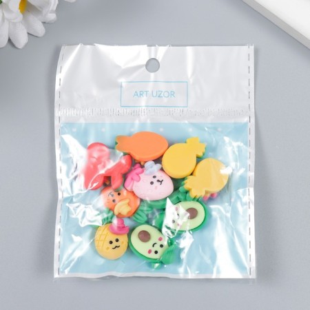 Decor for creativity Plastic "Fruits and vegetables with face" MIX 1.6x1.5 cm-3