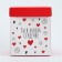 Gift folding box with 3D effect, packaging, “with love”, 11 x 11 x 13 cm