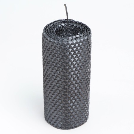 Washchina candle, 6x6x12.5 cm, wet asphalt metallic-2
