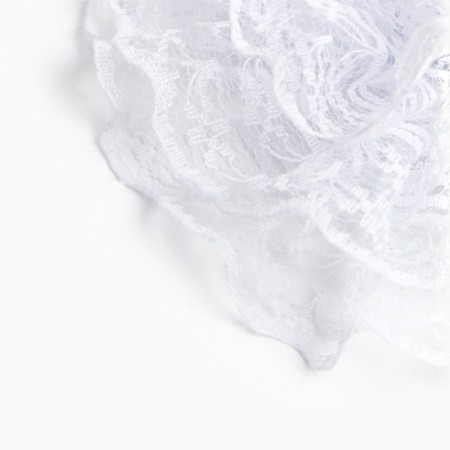 Graduation. Bant for hair on elastic band, white, 10.5 cm, kitty Marie-5