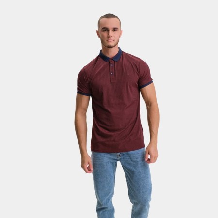 T -shirt male polo, burgundy color, size 52 (2xl)-1