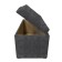 Puff with a lid and weighting, 800 × 400 × 420 mm, Dakota velor, Grafit color