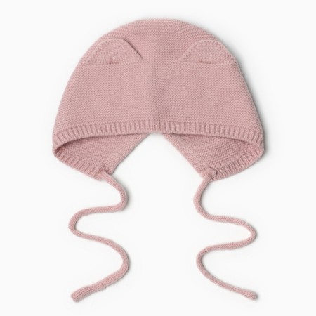 Hat knitted baby I r.48-50, col. pink