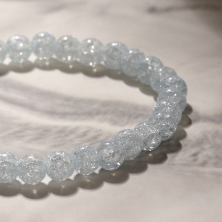 Bracelet ball No. 6 "Quartz Sugar", blue color-2