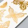 Golden butterflies tattoo 5.6x15 cm