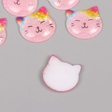 Decor for the work of acrylic "cat" sparkles set 6 pcs 2.5x2.7x0.9 cm-1