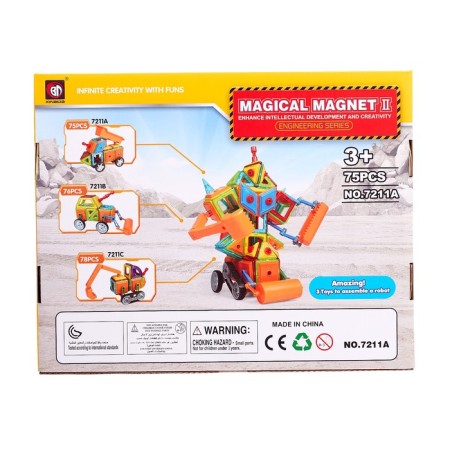 Magnetic designer "Magic Magnet", 75 parts-9
