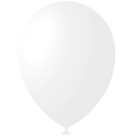 Latex ball 12 ", pastel, set 100 pcs., White color