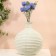 Vase for flowers "Arkady" made of glass, white 23 x 21 x 21 cm