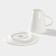 Tea steam porcelain Magistro Argos, 2 items: a 220 ml cup, a saucer d = 15 cm, white color