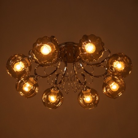 Ashley chandelier 8x40W E27 chrome 67x67x22cm-2