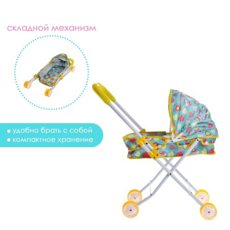 Stroller for dolls, universal, metal frame-1