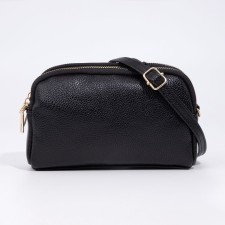 Bag Cross-Bodi with a zipper, black color