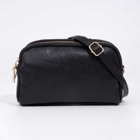 Bag Cross-Bodi with a zipper, black color