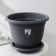 Pot for flowers with a pallet APHRODITE, 7.8 L, D = 29 cm, h = 22.5 cm, color gray color