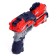 Blaster robot, transforms, shoots soft bullets