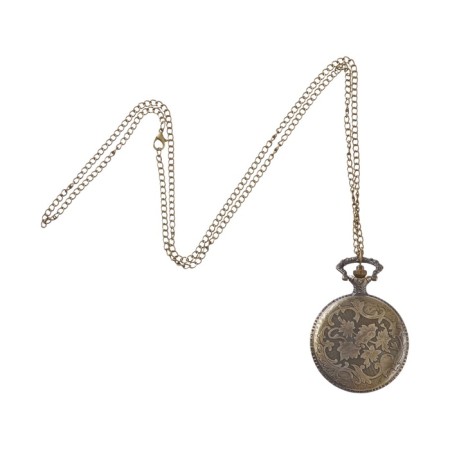 Pocket clock "Compass", quartz, d dial - 3.5 cm, chain - 80 cm-3