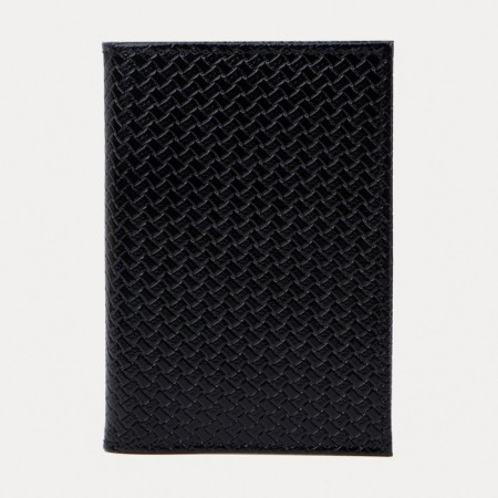 Cover for auto documents and passports, braid, black color-1