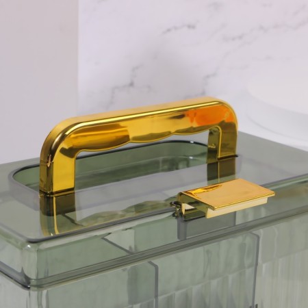 Organizer for storing cosmetic supplies "Light", a chest with a lid, removable partitions, 21.5 × 12 × 12 cm, color mix-8