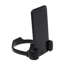 Luazon phone stand, in the form of hands, adjustable width, black