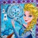 Diamond mosaic on the postcard "New Year" cold heart