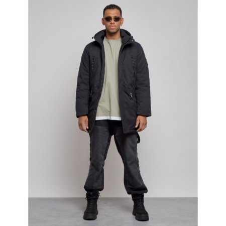 Extensive male winter park, size 56, black color