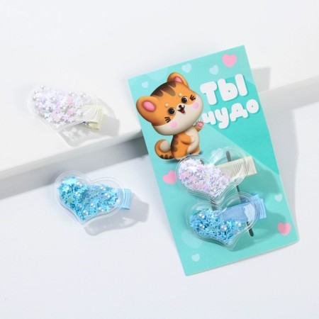 Hair clips "My kitten", 2 pcs. (shaker)-3
