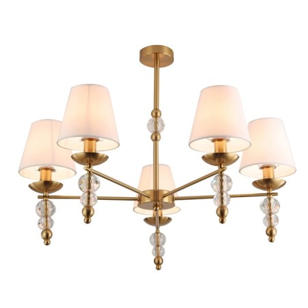 Freya FR1009CL-05BS SIDE, 710x710x600 mm ceiling lamp, E14, 5x40W, brass color-2