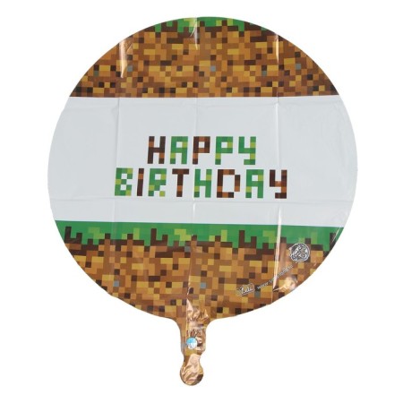 Shard Foil Circle 18 "Happy Birthday. Pixel", with a substrate-2