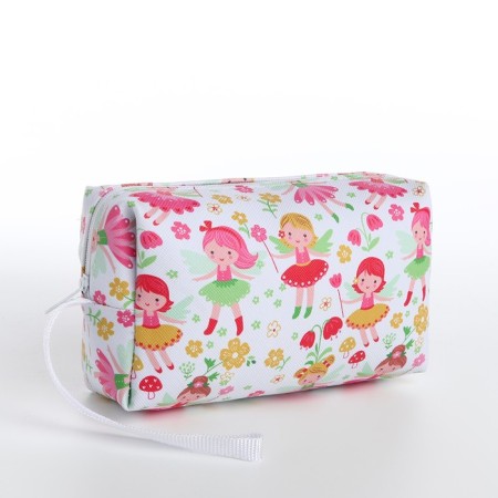 Cosmetic bag with lightning, white/multi -colored color