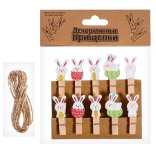 Decorative clothing “Bunnies and testicles” set 10 pcs., 1.5 × 12 × 14 cm