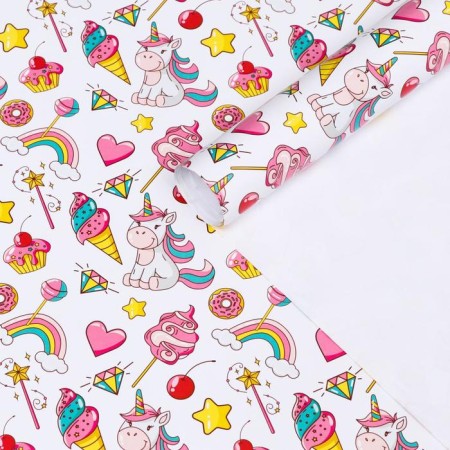 Glossy packaging "Unicorns", 70 x 100 cm, 1 sheet-2