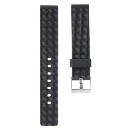 18 mm watch strap, silicone, L-22 cm, black-1