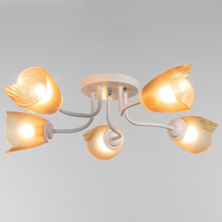 Chandelier 1341001/5br E27 15W white-brown BayerLux-1