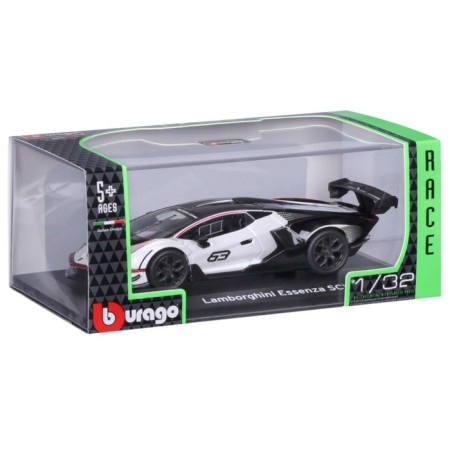 Racing machine BBURAGO LAMBORGHINI Essenza SCV12, DIE-CAST, 1:32, Black and white color-12