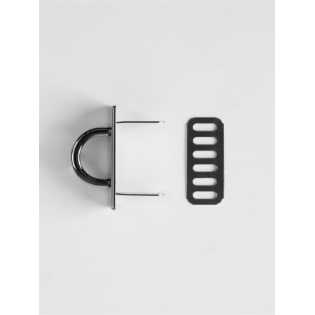 Mounts for handles for a bag of 2pcs 3*1.3*1.3 cm per puncture metal silver au-2