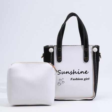 Bag Female Tout with zipper, black color-6