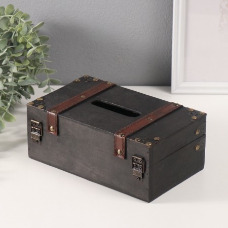 Casket tree napkin "Black suitcase" 14x23x9 cm-4
