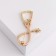 Brooch "Stethoscope", red color in gold