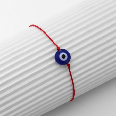Bracelet-reinforcing “Red thread” Talisman protection, eye from the evil eye, blue color, D = 8 cm-2