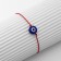Bracelet-reinforcing “Red thread” Talisman protection, eye from the evil eye, blue color, D = 8 cm