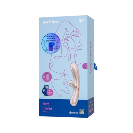 Satiffyer Hot Lover vibrator with clitoral stimulant, silver color-11