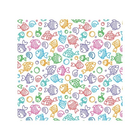 Organizer in a bathtub on the suction cups "Multi -colored fish", for storing toys and trifles, size 33x39 cm-1