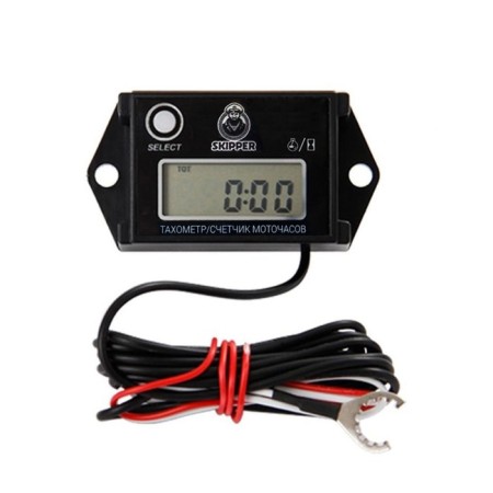 Tachometer with a motorcycle counter