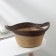 Basket for storage laid handmade Dalyan "Garden", with handles, 20 × 16 × 12 cm, brown color