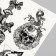 Tattoo on the body "Snake, skull, sword" 10x15 cm