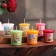 Aromatic candle "Peony, orange, coconut, apple with cinnamon, cherry, vanilla" set 6 in 1